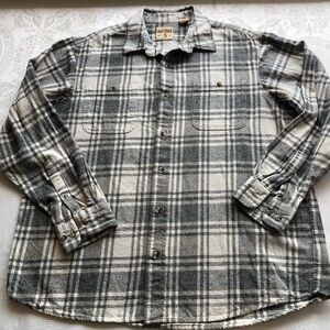 Red Head Brand Co. Grey/White Plaid Checkered Button-Up Shirt Men’s Size XL